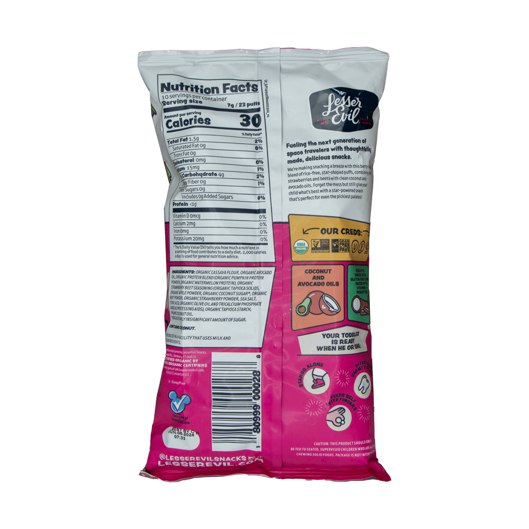 Lesser Evil - Lil' Puffs Strawberry Beet