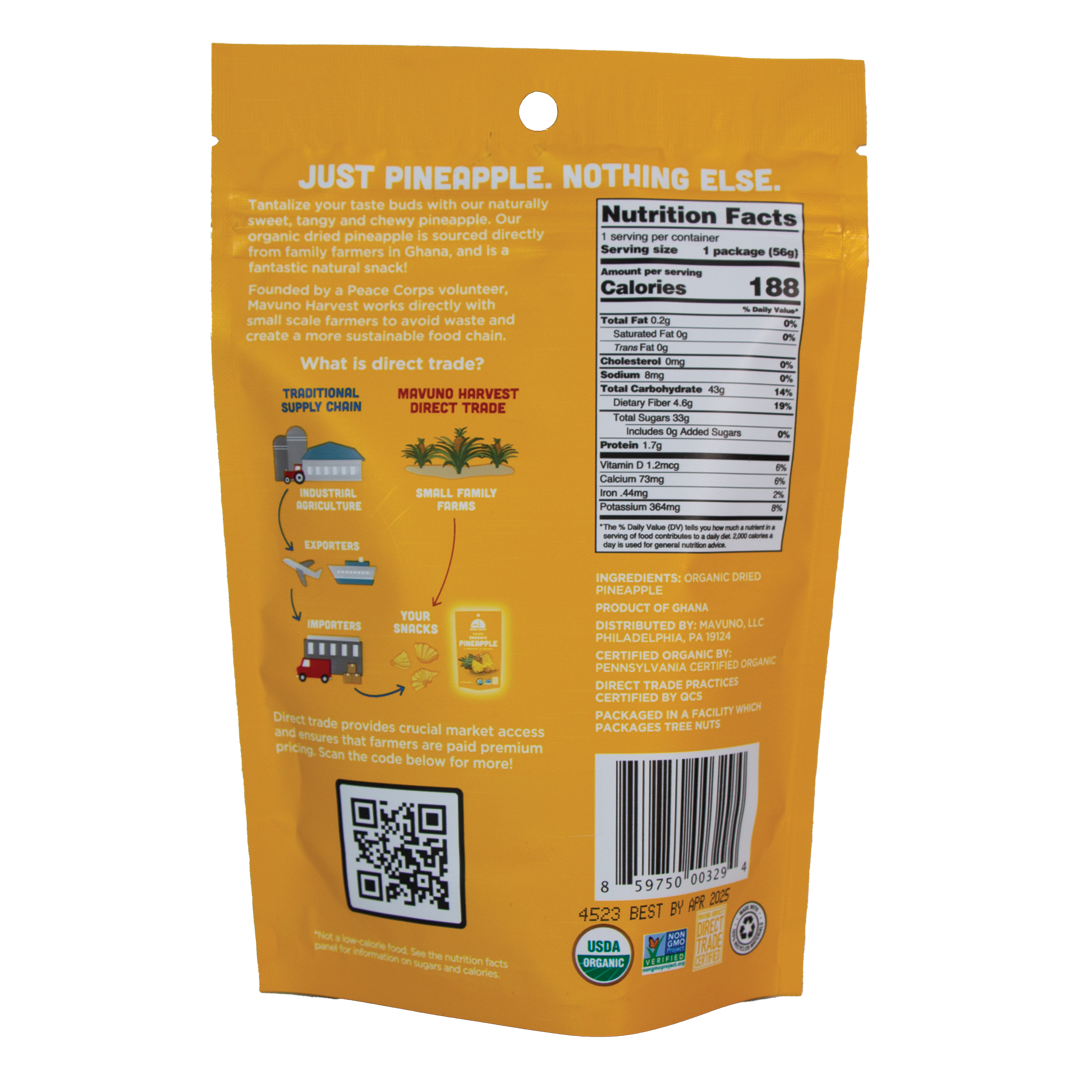 Mavuno Harvest - Dried Organic Pineapple