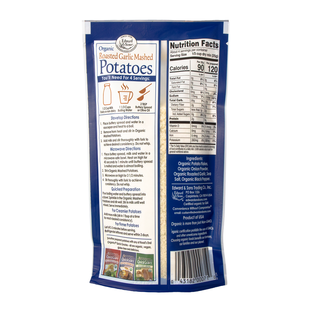 Edward and Sons - Roasted Garlic Mashed Potatoes