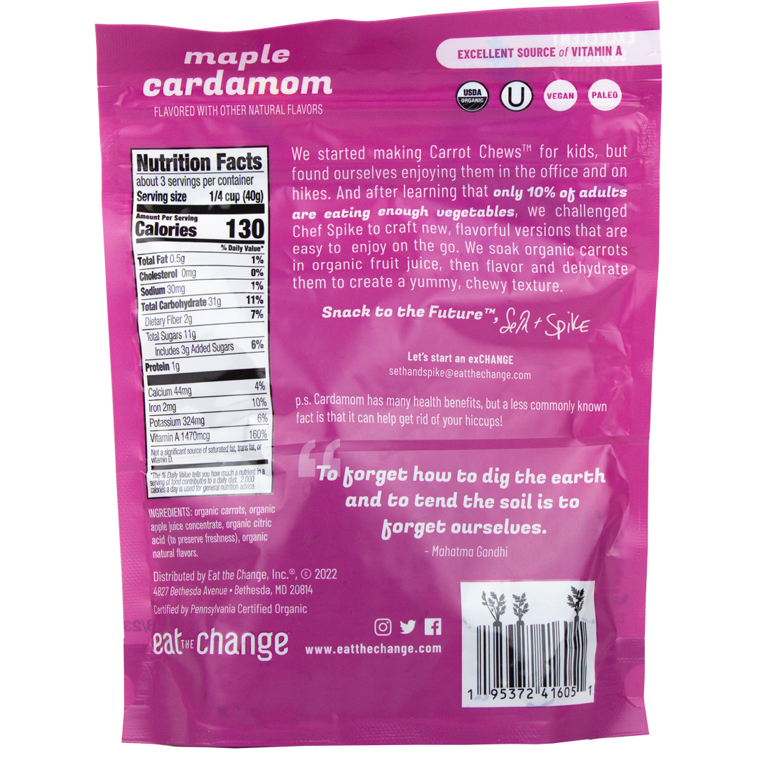 Eat The Change Carrot Chews - Maple Cardamom