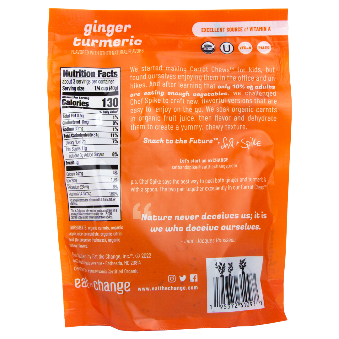 Eat the Change Carrot Chews - Ginger Turmeric