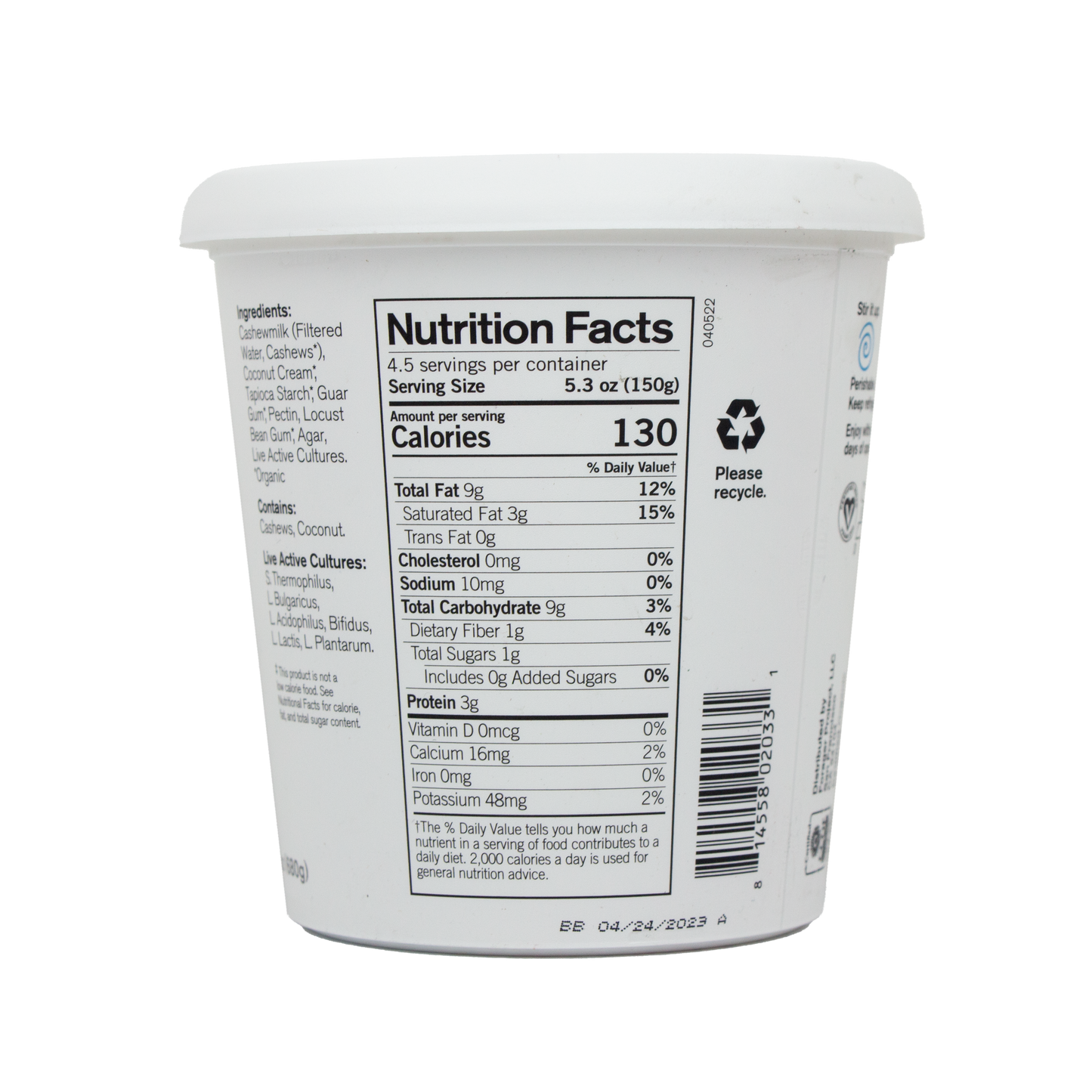 Forager Project - Probiotic Cashewmilk Yogurt (24 oz.)