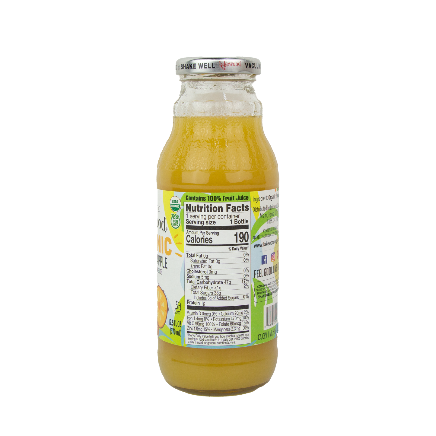 Lakewood - Organic Pure Pineapple Juice (12.5 oz) (Store Pick-Up Only)