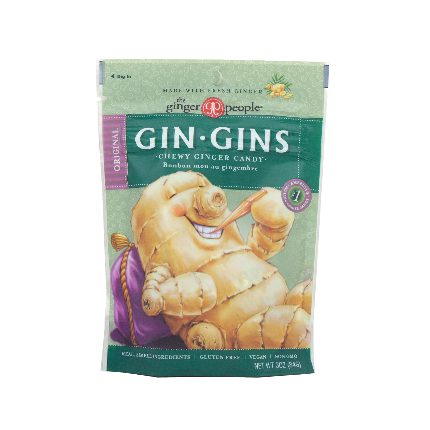 The Ginger People - Gin Gins Chewy Ginger Candy (3 oz)