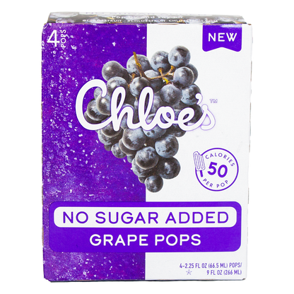 Chloe's -No Sugar Added Grape Pops (In Store Pickup Only)