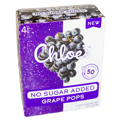 Chloe's -No Sugar Added Grape Pops (In Store Pickup Only)