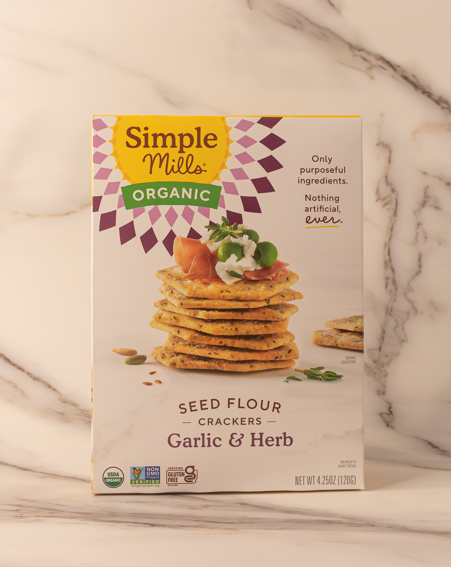 Simple Mills - Garlic & Herb Sprouted Seed Crackers