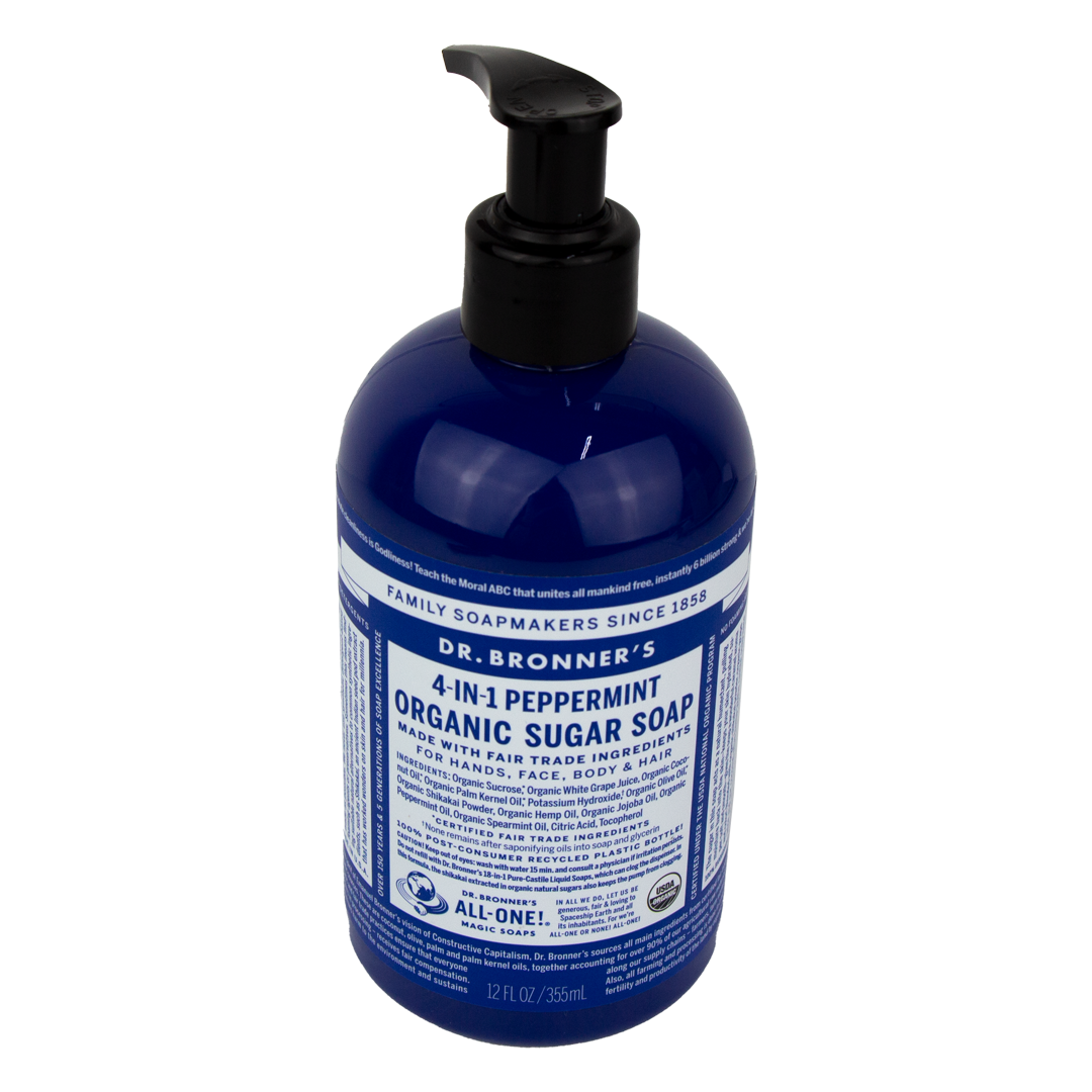 Dr. Bronner's - 4 in 1 - Peppermint Sugar Soap - (12 oz)
