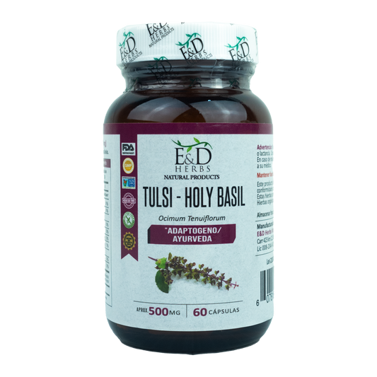 E&D Herbs - Tulsi - Holy Basil Capsulas