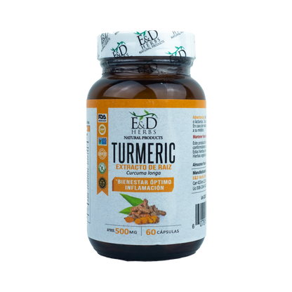 E&D Herbs - Turmeric 500 mg