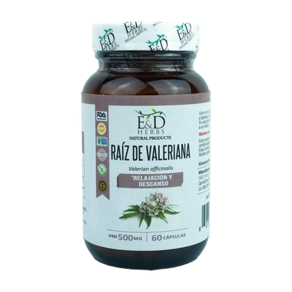 E&D Herbs - Raíz de Valeriana 250 mg