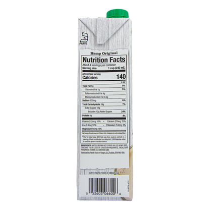 Pacific Foods - Hemp Milk - Original (32 oz)