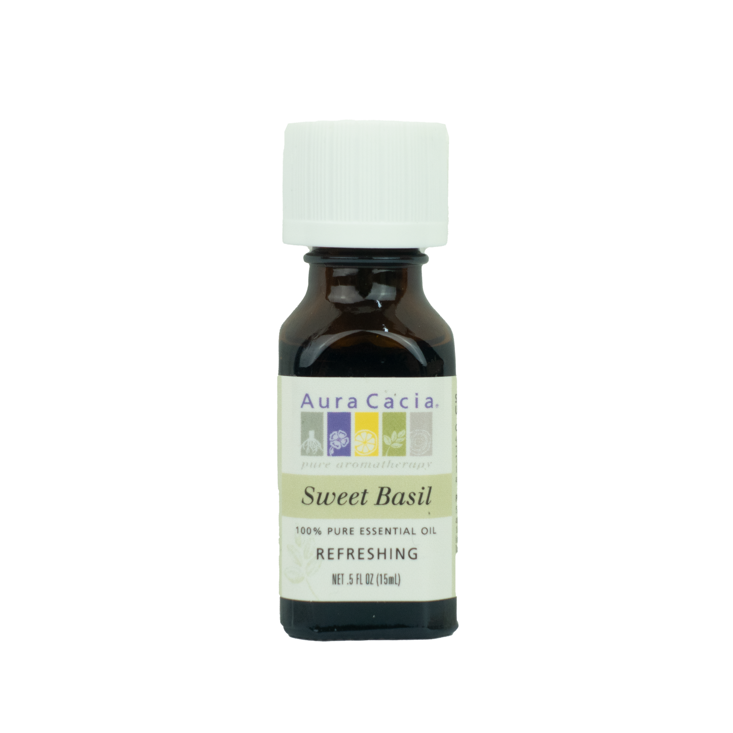 Aura Cacia - Sweet Basil Essential Oils (0.5 oz)