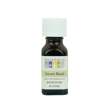 Aura Cacia - Sweet Basil Essential Oils (0.5 oz)