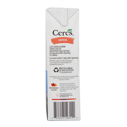 Ceres 100% Juice Blend - Papaya