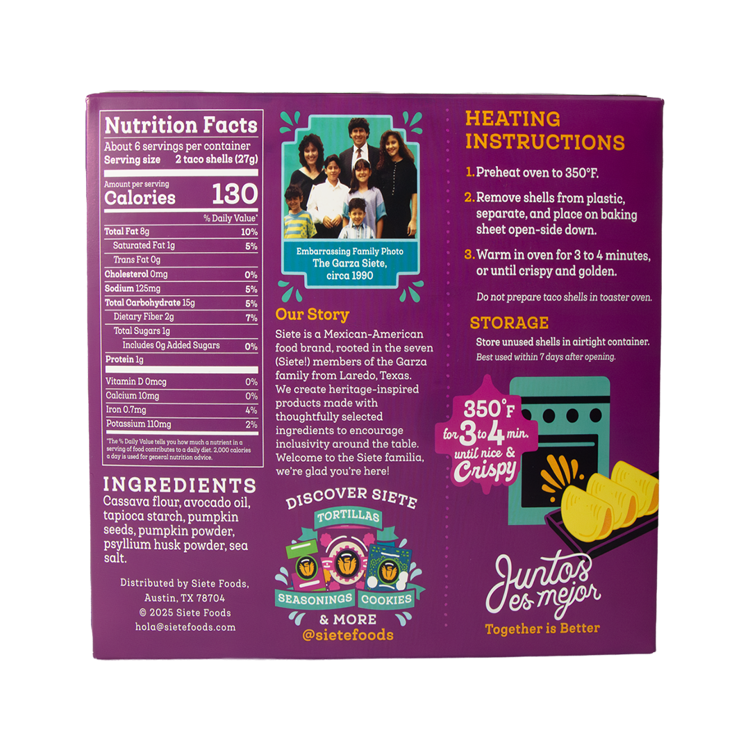 Siete - Grain Free Taco Shells (In Store Pick-Up Only)