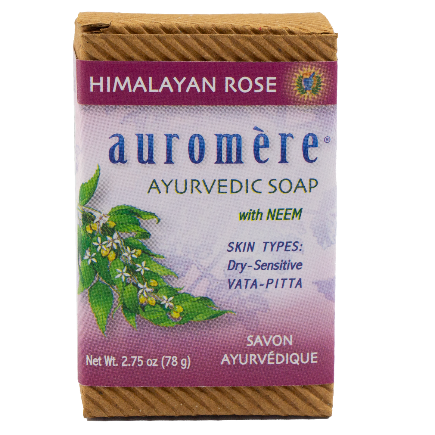 Auromere- Ayurvedic Bar Soap Himalayan Rose