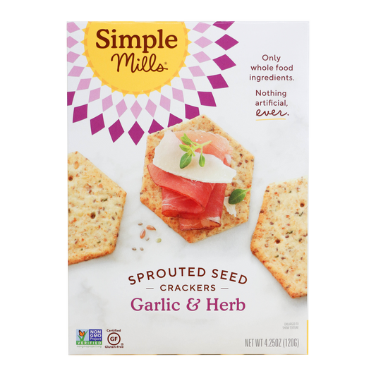 Simple Mills - Garlic & Herb Sprouted Seed Crackers