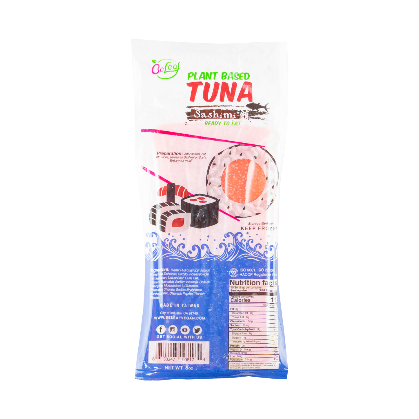 Be Leaf - Plant Based Sashimi Tuna - 8 oz (Store Pick-Up Only)