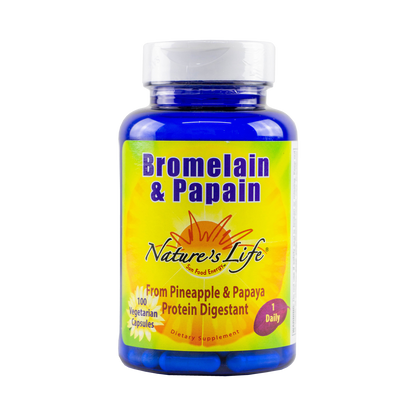 Nature's Life - Bromelain & Papain - 100 Vegetarian Capsules