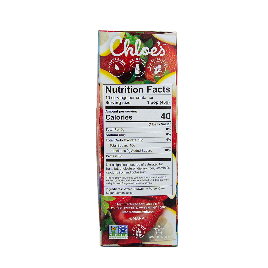 Chloe's - Strawberry Lemon Fruit Pops (Store Pick-Up Only)