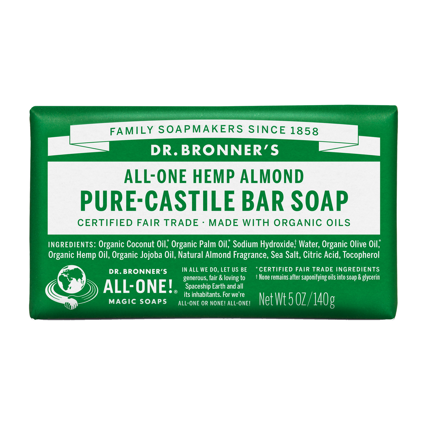 Dr. Bronner's - Pure Castle Bar Soap - Almond (5 oz)
