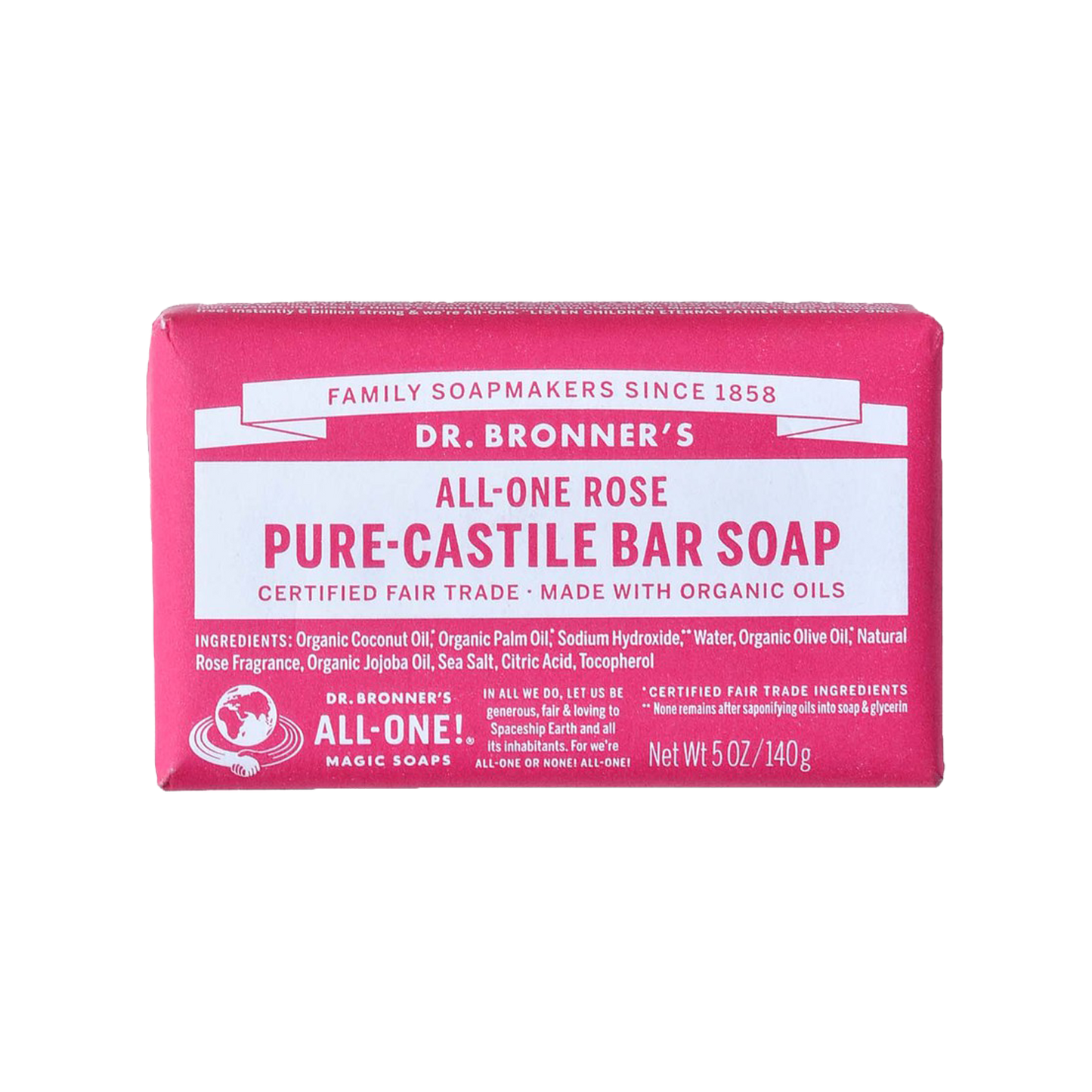 Dr. Bronner's - Pure Castle Bar Soap - Rose (5 oz)