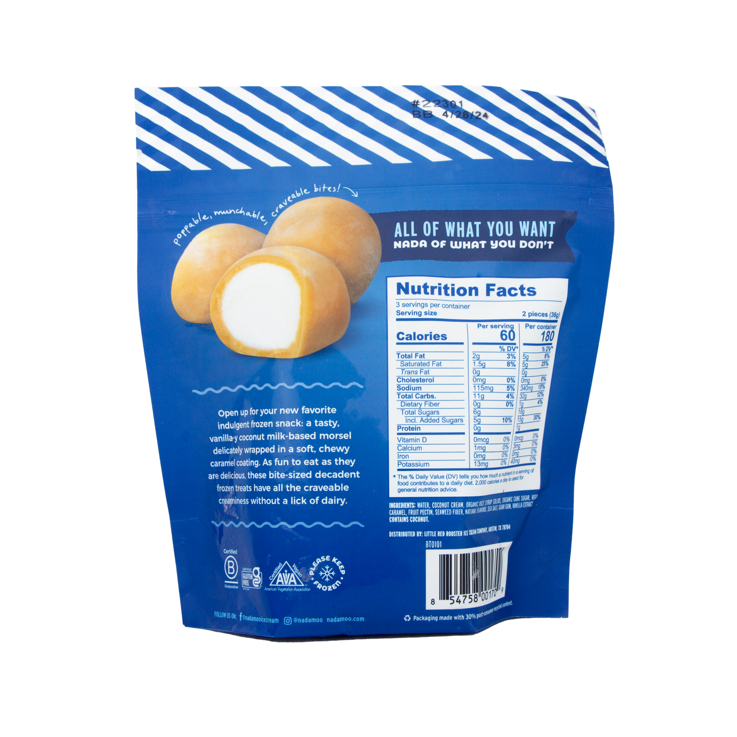 Nada Moo! - Frozen Snacks Bites Salted Caramel (Store Pick-Up Only)