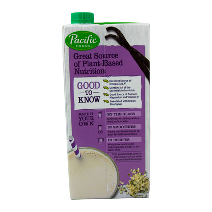 Pacific Foods - Hemp Milk - Vanilla (32 oz)