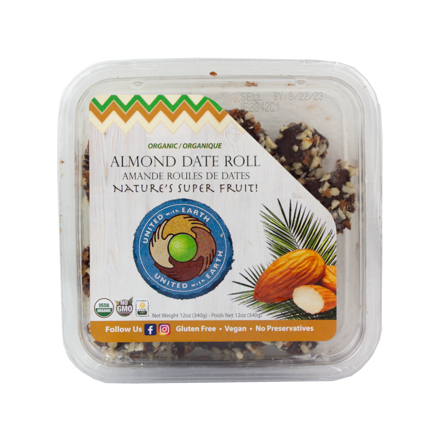 United With Earth - Almond Date Roll